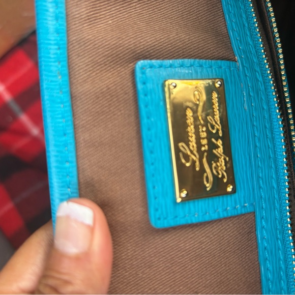 Lauren Ralph Lauren Teal Tote Bag - Picture 4 of 7